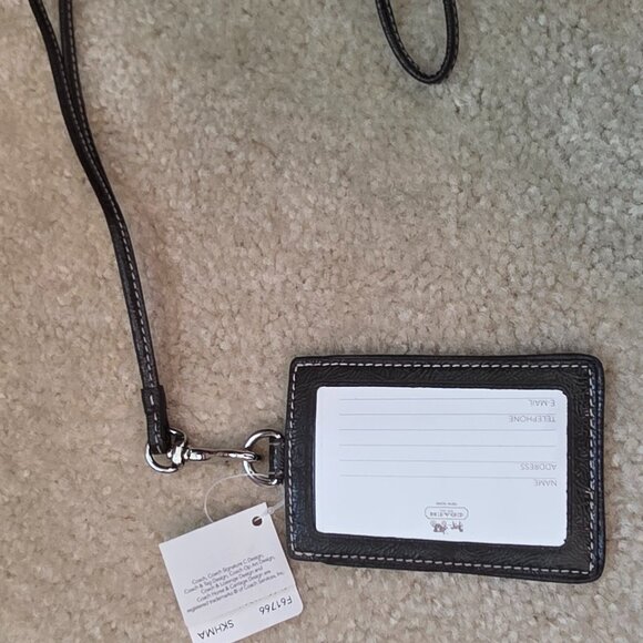 Coach Signature Coated Canvas ID Lanyard - Picture 1 of 2